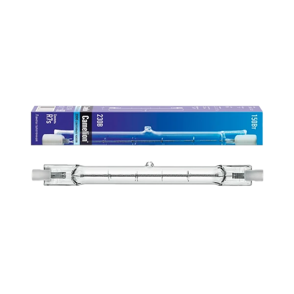 Лампа галогенная Camelion R7s 150W 220V трубка J118 прозрачная (1/50/500)
