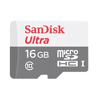 Карта памяти microSD SanDisk ULTRA 16GB Class10 UHS-I (U1) 80 МБ/сек без адаптера