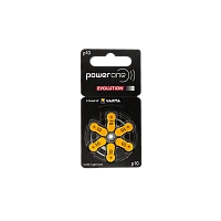 Батарейка PowerOne ZA10 Evolution BL6 Zinc Air 1.45V (6/60/300)