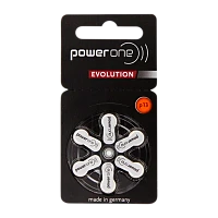Батарейка PowerOne ZA13 Evolution BL6 Zinc Air 1.45V (6/60/300)