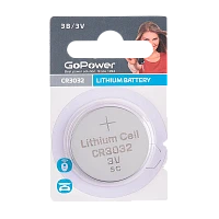 Батарейка GoPower CR3032 BL1 Lithium 3V (1/10/500)