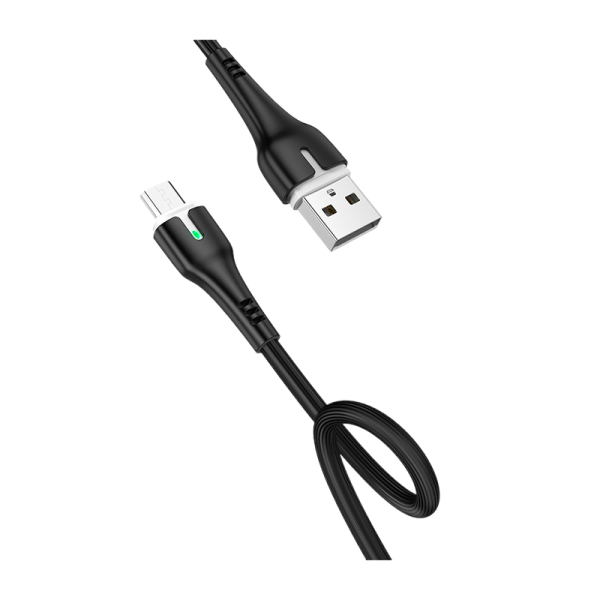 Кабель HOCO X45 USB (m)-microUSB (m) 1.0м 2.4A силикон черный (1/22/220)