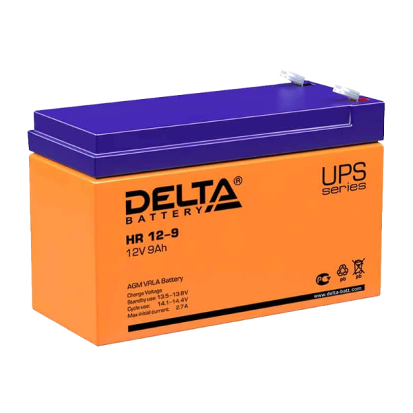 Аккумулятор свинцово-кислотный Delta HR 12-9 12V 9Ah (1/5)