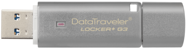 Флеш-накопитель Kingston DataTraveler Locker+ G3 64GB USB3.0 металл серый