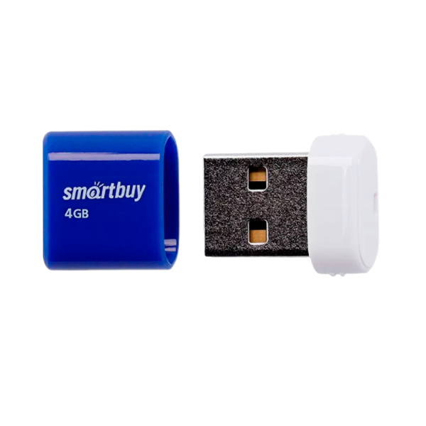 Флеш-накопитель Smartbuy Lara 4GB USB2.0 пластик синий