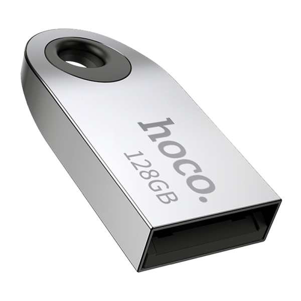 Флеш-накопитель HOCO UD9 128GB USB2.0 металл серебряный (1/80)