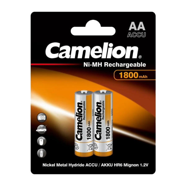 Аккумулятор бытовой Camelion HR6 AA BL2 NI-MH 1800mAh (2/24/384)