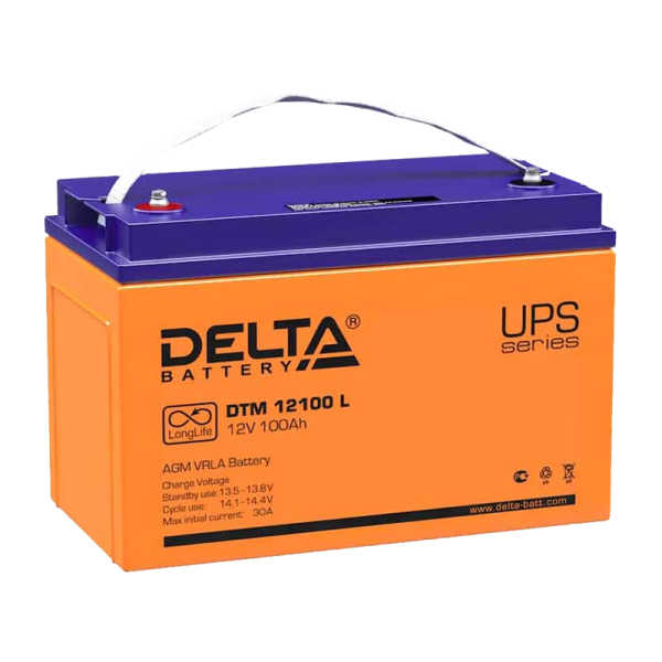 Аккумулятор свинцово-кислотный Delta DTM 12100 L 12V 100Ah