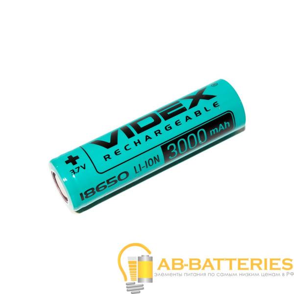 Аккумулятор Li-ion Videx 18650 BOX1 3000mAh с защитой (1/20/160)