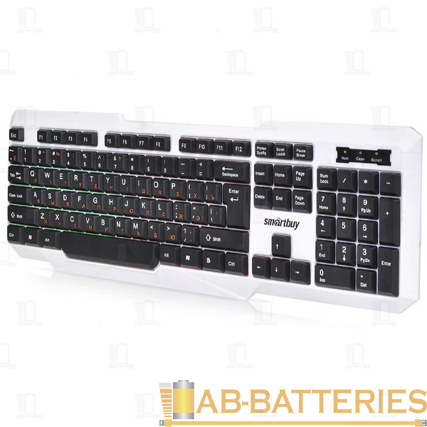 Клавиатура проводная Smartbuy 333 ONE классическая USB белый черный (1/20)