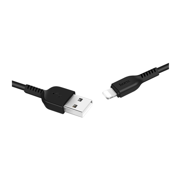 Кабель HOCO X20 USB (m)-Lightning (m) 2.0м 2.0A ПВХ черный (1/30/300)