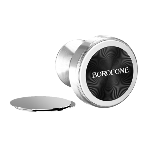 Держатель автомобильный Borofone BH5 липучка магнит серебряный (1/160)