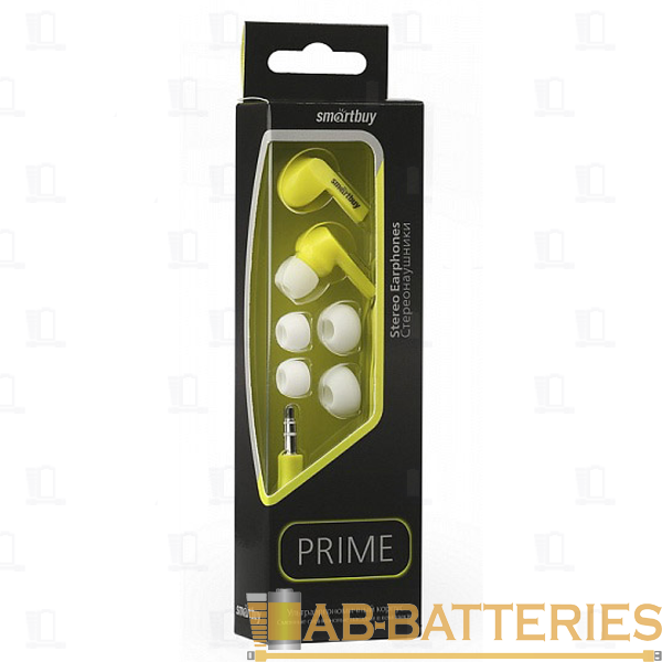 Наушники внутриканальные Smartbuy PRIME желтый 3 пары вставок (1/60)