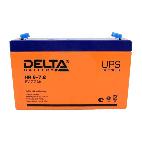 Аккумулятор свинцово-кислотный Delta HR 6-7.2 6V 7.2Ah