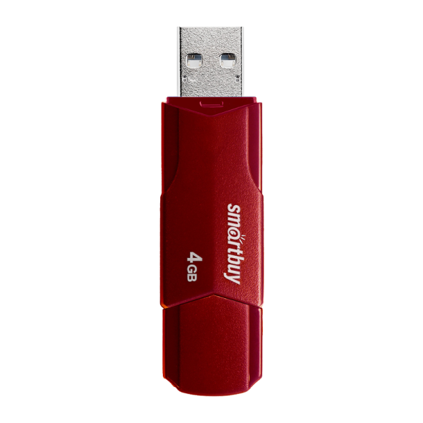 Флеш-накопитель Smartbuy Clue 4GB USB2.0 пластик бургунди