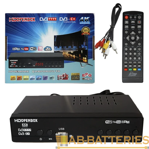 Приставка для цифрового ТВ Openbox С+ HD DVB-T/T2 металл черный (1/60)