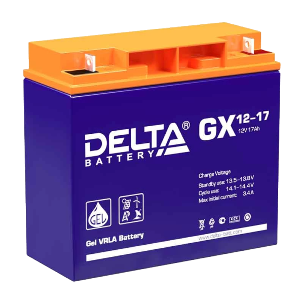 Аккумулятор свинцово-кислотный Delta GX 12-17 12V 17Ah (1/2)