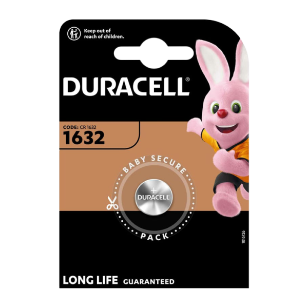 Батарейка Duracell CR1632 BL1 Lithium 3V CN (Китай) (1/10/100)