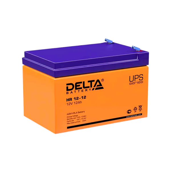 Аккумулятор свинцово-кислотный Delta HR 12-12 12V 12Ah (1/4)