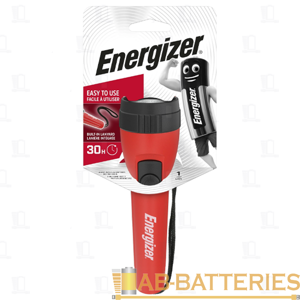 Фонарь универсальный Energizer Plastic Light 1.2W 1LED от батареек черный (1/12)