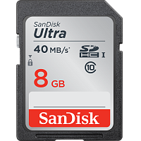 Карта памяти microSD SanDisk ULTRA 8GB Class10 UHS-I (U1) 40 МБ/сек без адаптера