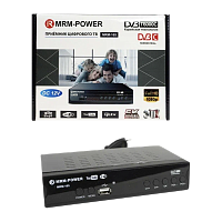 Приставка для цифрового ТВ MRM-Power MR165 DVB-T/T2 металл черный (1/60)
