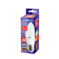 Лампа светодиодная JAZZway C37 E27 7W 5000К 230V свеча матовая (1/10/100)