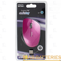Мышь беспроводная Smartbuy 309AG классическая USB розовый черный (1/40)