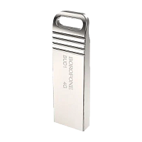 Флеш-накопитель Borofone Nimble BUD1 4GB USB2.0 металл серебряный (1/40/320)