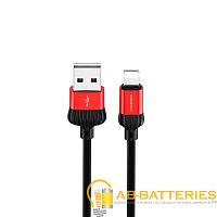 Кабель Borofone BX28 USB (m)-Lightning (m) 1.0м 2.4A ПВХ красный (1/360)