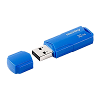Флеш-накопитель Smartbuy Clue 32GB USB2.0 пластик синий