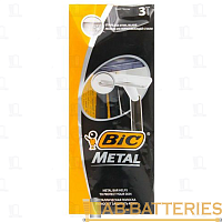 Бритва BIC "Metall" 1 лезвие пластиковая ручка 3шт. (1/10/40)