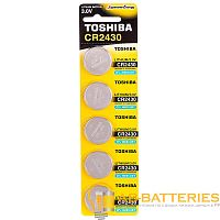 Батарейка Toshiba CR2430 BL5 Lithium 3V (5/100/12000)