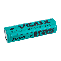 Аккумулятор Li-ion Videx 21700 bulk 4000mAh без защиты (1/25/300)