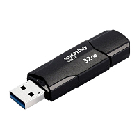Флеш-накопитель Smartbuy Clue 32GB USB2.0 пластик черный