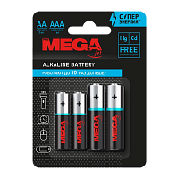 Батарейка Promega LR6 AA + LR03 AAA BL4 (2+2) Alkaline 1.5V (4/48/960/28800)