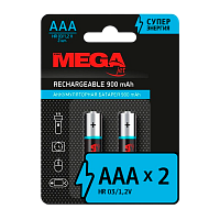 Аккумулятор предзаряженный RTU Promega HR03 AAA BL2 NI-MH 900mAh (2/24/480)
