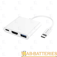 USB-Хаб Borofone DH4 1USB/Type-C/HDMI Type-C (m) 4К белый (1/39/156)