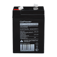 Аккумулятор свинцово-кислотный GoPower LA-645/security 6V 4.5Ah клеммы T1/ F1 (1/20)