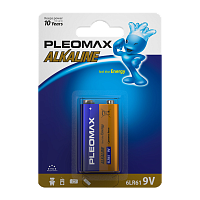 Батарейка Pleomax Крона 6LR61 BL1 Alkaline 9V (1/10/200/7200)