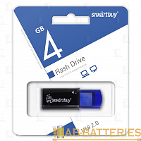 Флеш-накопитель Smartbuy Click 4GB USB2.0 пластик синий