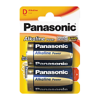 Батарейка Panasonic Power LR20 D BL2 Alkaline 1.5V (2/24/120)