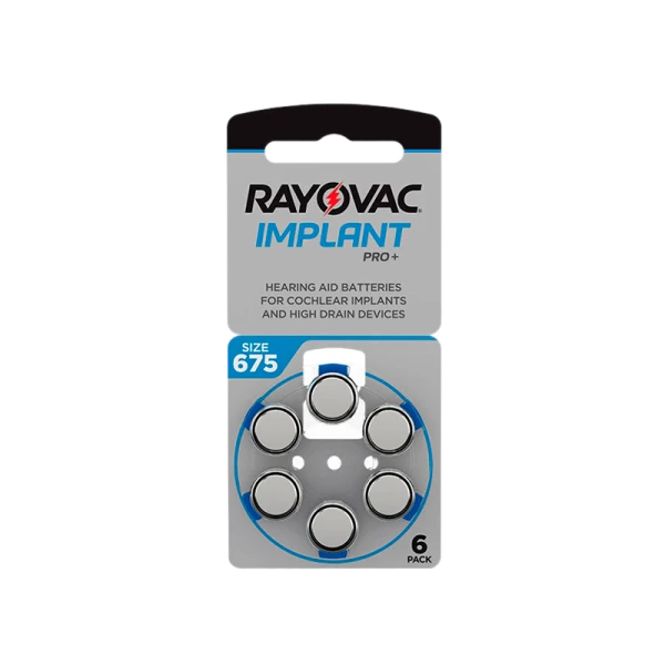 Батарейка Rayovac IMPLANT PRO+ ZA675 BL6 Zinc Air 1.45V (6/60/600)