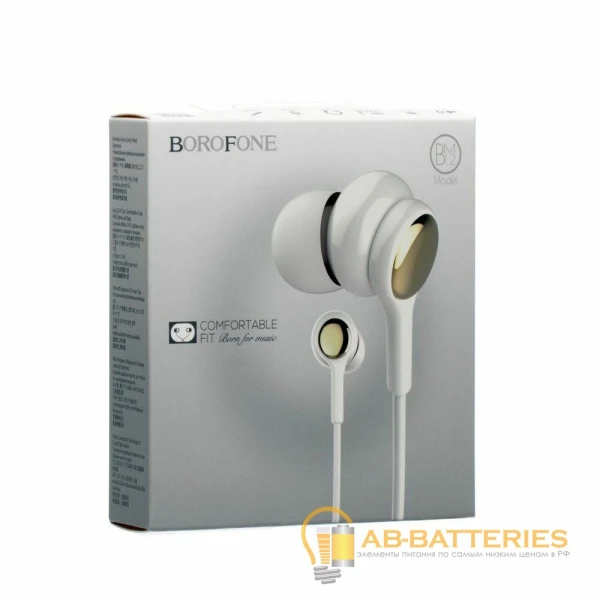 Наушники внутриканальные Borofone BM35 с микр. черный (1/76/304)