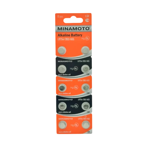 Батарейка Minamoto G5/LR754/LR48/393A/193 BL10 Alkaline 1.5V (10/200/10000)