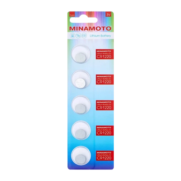 Батарейка Minamoto CR1220 BL5 Lithium 3V (5/100/5000)