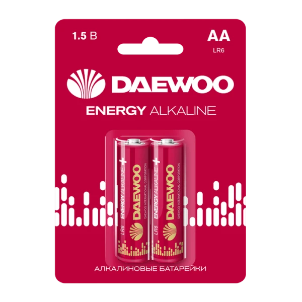 Батарейка Daewoo ENERGY LR6 AA BL2 Alkaline 1.5V (2/20/480)