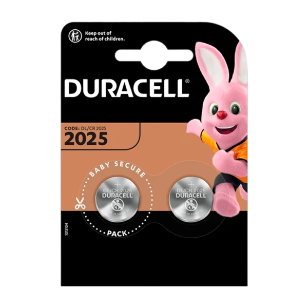 Батарейка Duracell CR2025 BL2 Lithium 3V (2/20/200)
