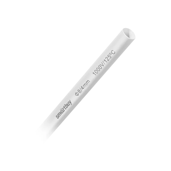 Термоусаживаемая трубка 8/4, белый, 1 метр (SBE-HST-8-w)