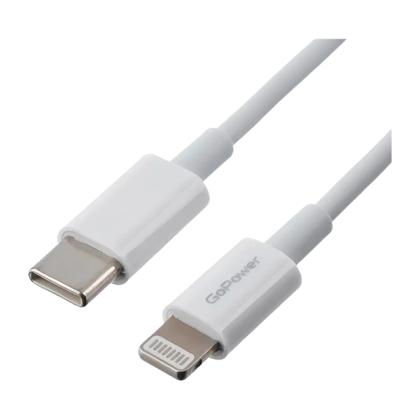 *Кабель GoPower GP10TL Lightning (m)-Type-C (m) белый (1/200/800) 